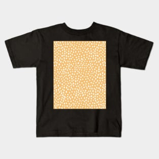 Yellow Dalmatian Print Kids T-Shirt